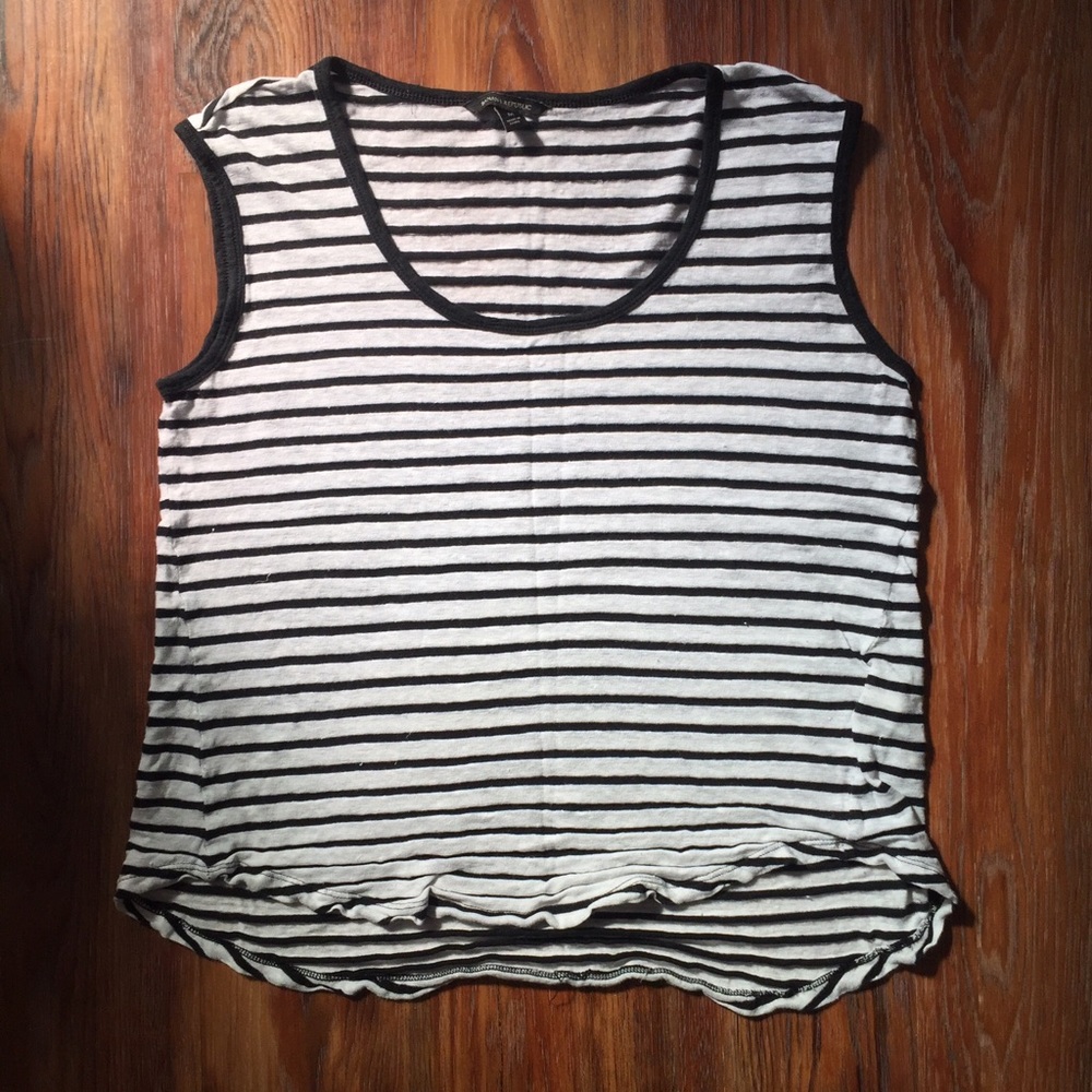 Banana Republic black and white striped tank top