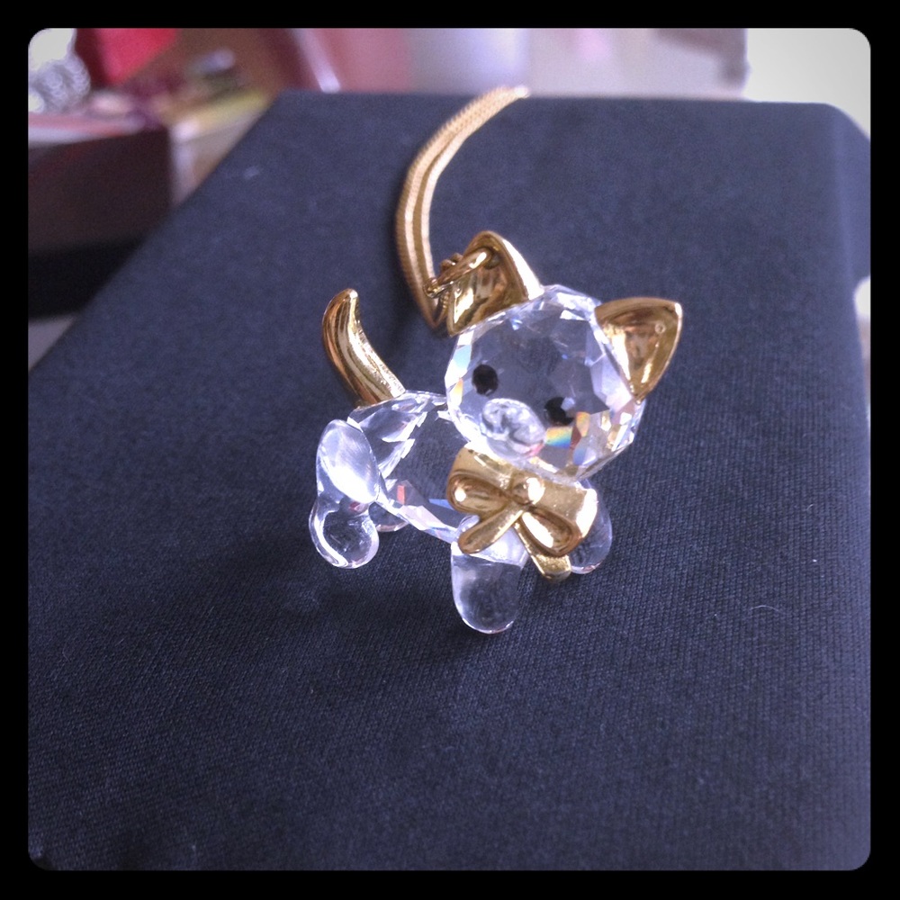 Swarovski crystal pendant cat 191611