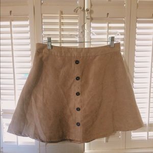 Swingy suede skirt