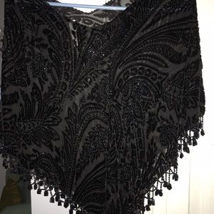 Beautiful White House Black Market beaded shawl