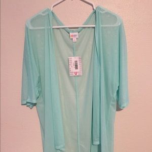 LuLaRoe Lindsay kimono mint green