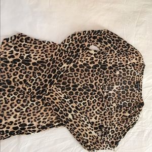 Express leopard print sheer top