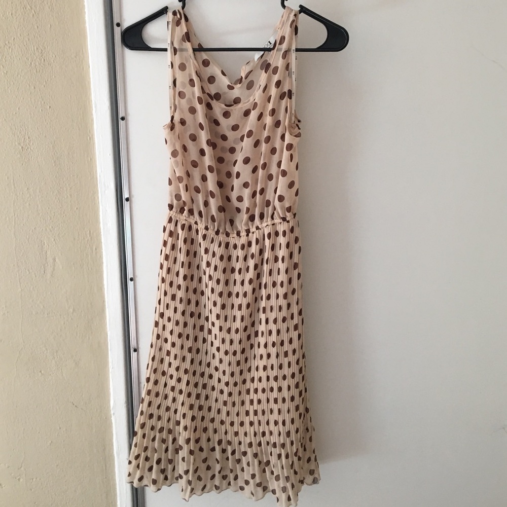 Knee length dress Taupe/brown
