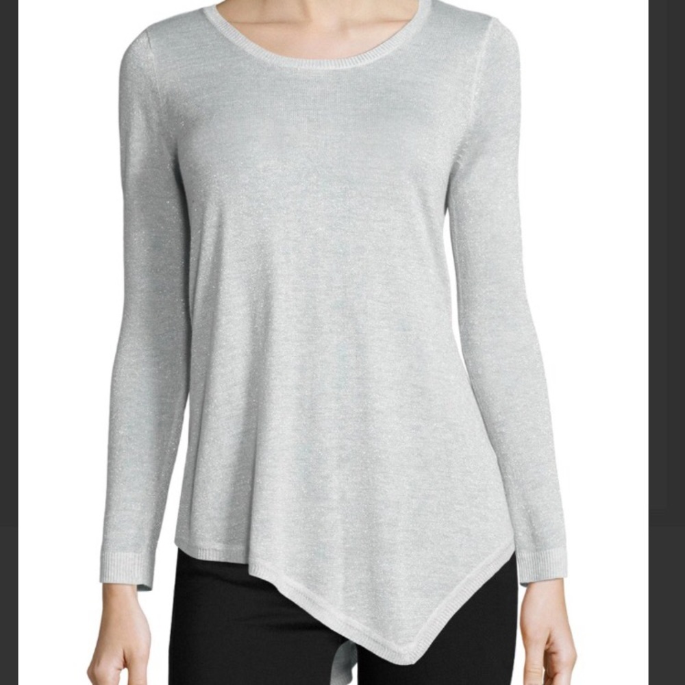 Joie women's metallic asymmetrical tambrel top