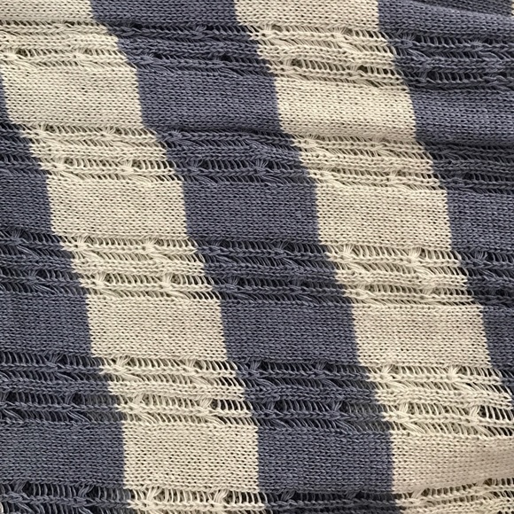 Blue and gray stripped cardigan. - Picture 4 of 4