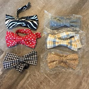 Bow ties new and gently used. One sizes fits all.