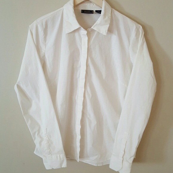 Long sleeve white button-up shirt - Picture 2 of 3