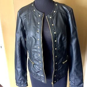 Baccini Faux Leather Jacket.  Size M.  Brand New!