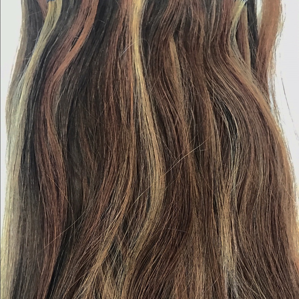 18" clip-in human hair extensions