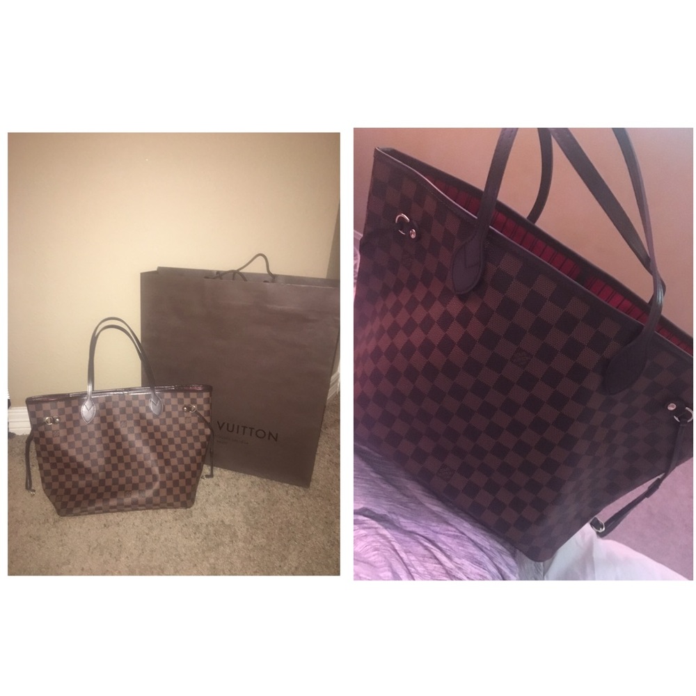 Louis Vuitton mm neverfull in damier ebene