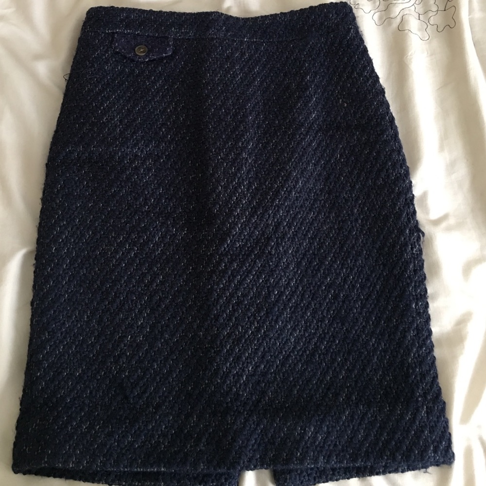 Navy blue pencil skirt