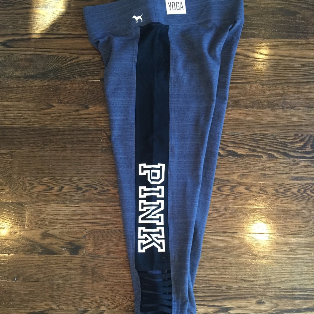 VS PINK Strappy Ankle Leggings size L NWT