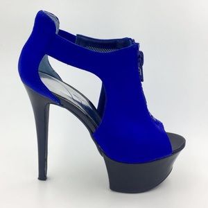 Blue high heels