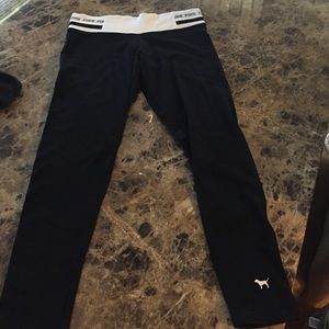 Victoria's Secret pink flat waisted yoga pants