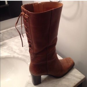 Aerosols brown lace mid calf boot