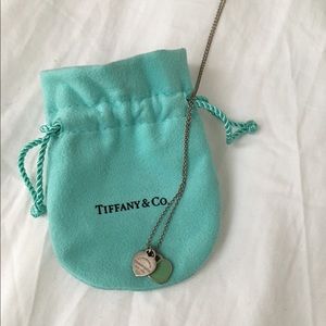 Return to Tiffany mini double heart tag pendant