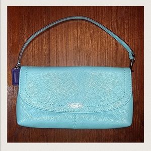 Coach Park Leather Large Flap Wristlet