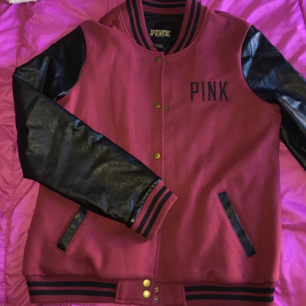 Maroon (Pink brand) Letterman Jacket
