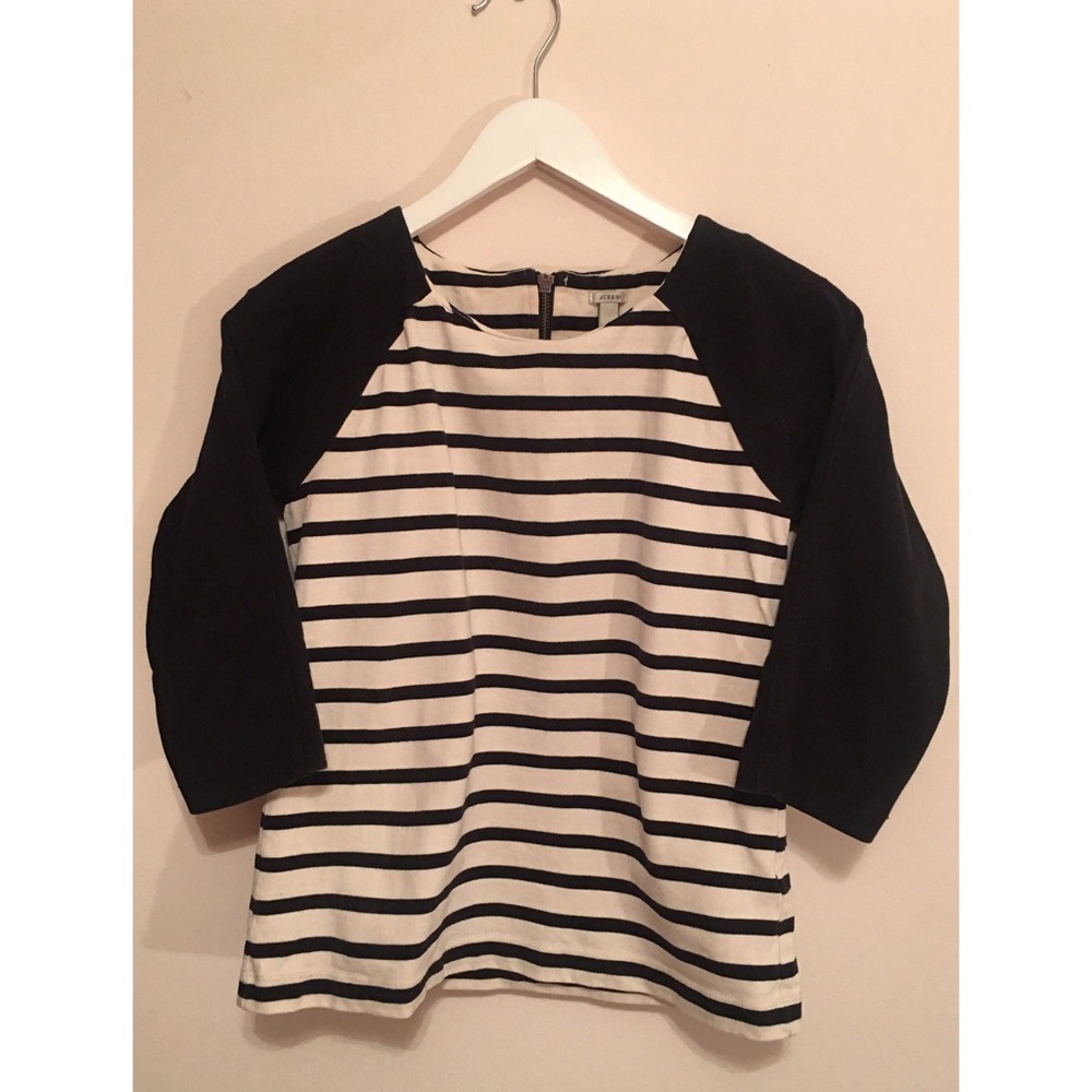 J. Crew Stripe Knit Raglan Top