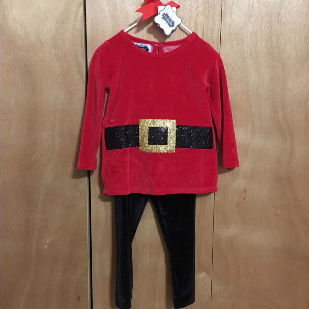Mudpie Girls' Santa Tunic