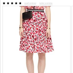 Kate spade mini rose pleated skirt