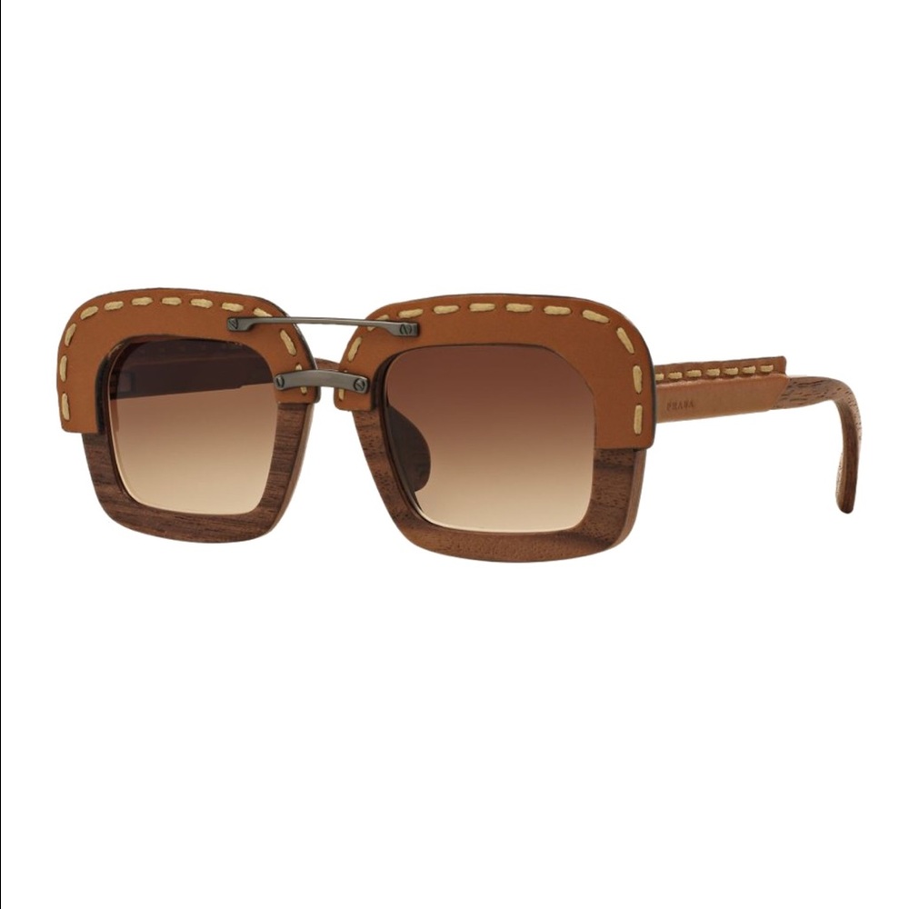 New PRADA NUT CANALETTO/BROWN LEATHER