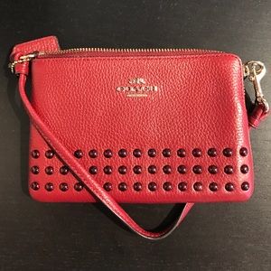 Coach leather wristlet