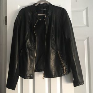 Ivanka Trump motor jacket with gold detailing