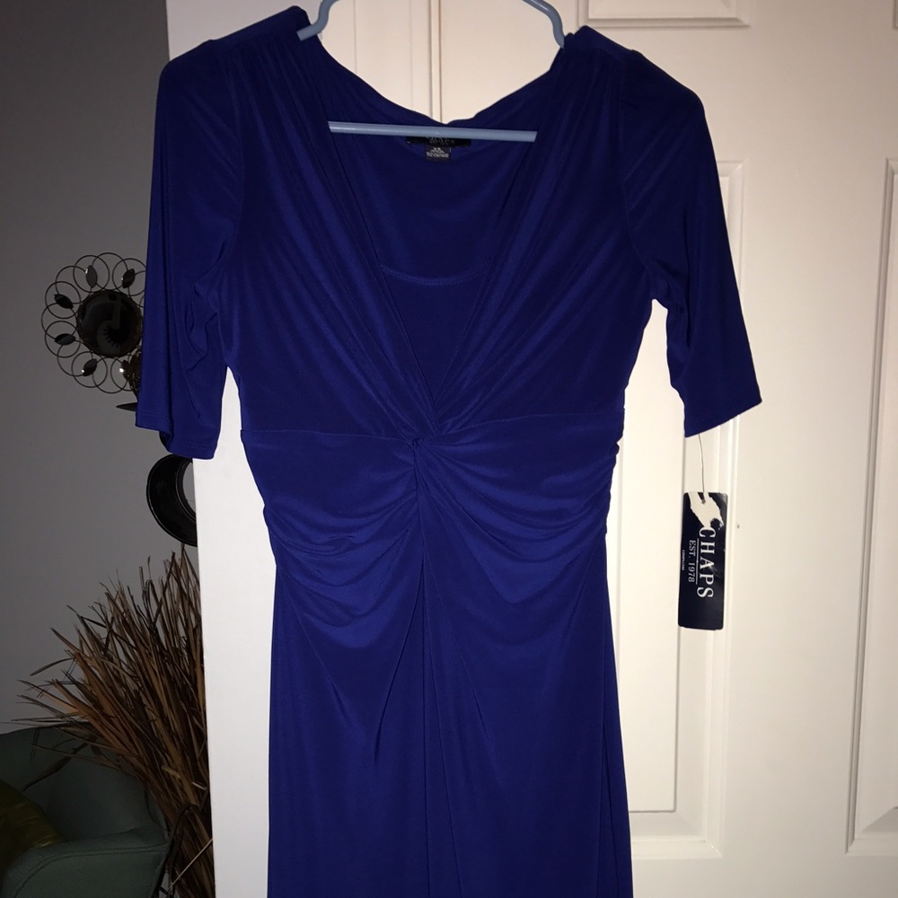 Chaps royal blue dress