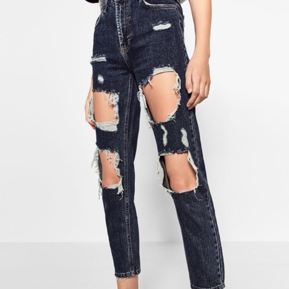 Zara Denim - Zara Denim Distressed Jeans