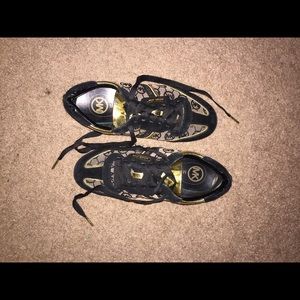 Michael Kors Black and Gold Sneakers