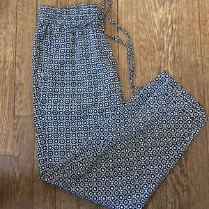 Patterned Drawstring Pants
