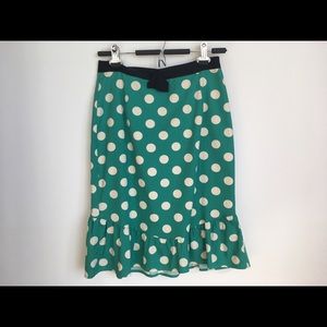 Anthropologie Polka Dot Skirt