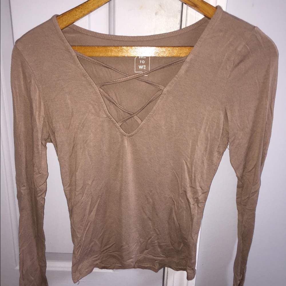 Pacsun cross cross front long sleeve