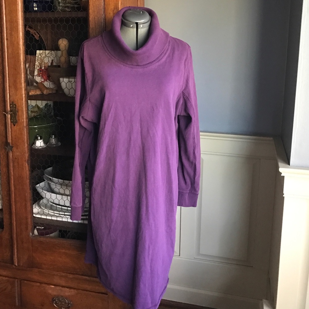 J Jill purple size xl cowl neck sweater dress cute