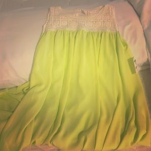 Lime green summer dress