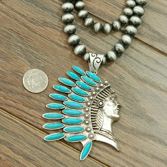 Turquoise Chief Necklace - Picture 2 of 3