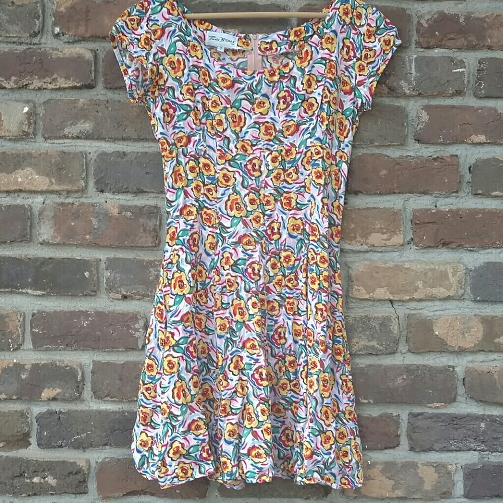 Vintage Floral 80's Dress