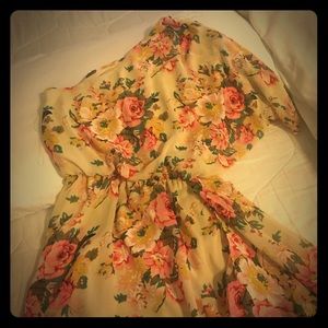 One shoulder floral summer dress