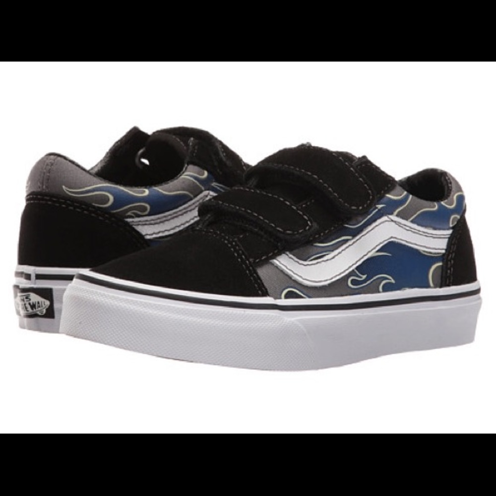 Vans Kids Old Skool V Skate Shoes Velcro US Size 4