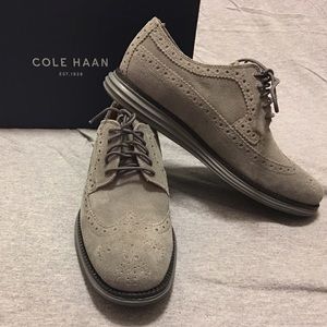 Cole Haan size 7 M LunarGrand Grey Suede w/ Nike