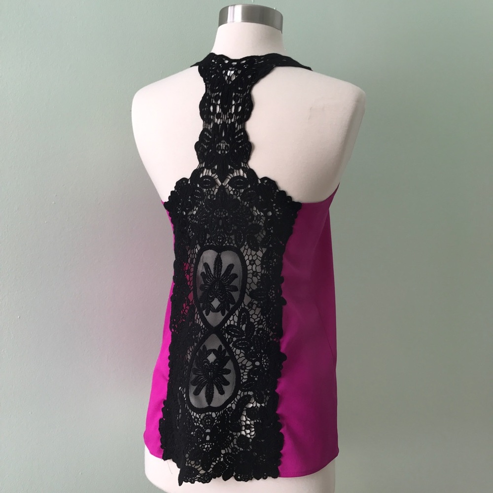 BUFFALO David Bitton Lace Back Tank Top Small