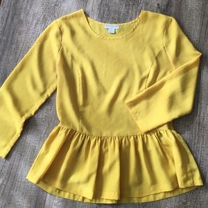 • Bright Mustard Peplum •