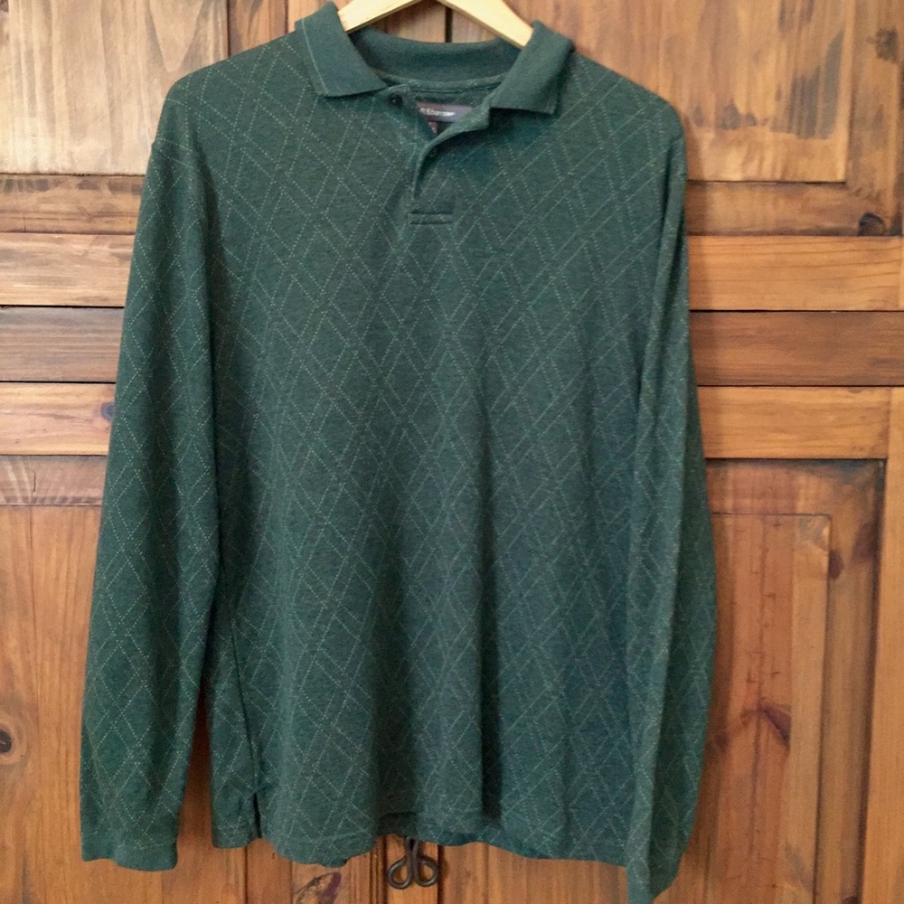 ✨Men's SZ M Long sleeve polo shirt✨