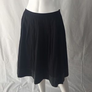 Talbots Pleated Black skirt with beaded hem
