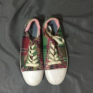 Tommy Hilfiger plaid shoes. Worn twice. Size 8.