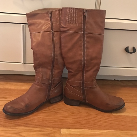 Cognac Riding Boots by Italina - Picture 3 of 3