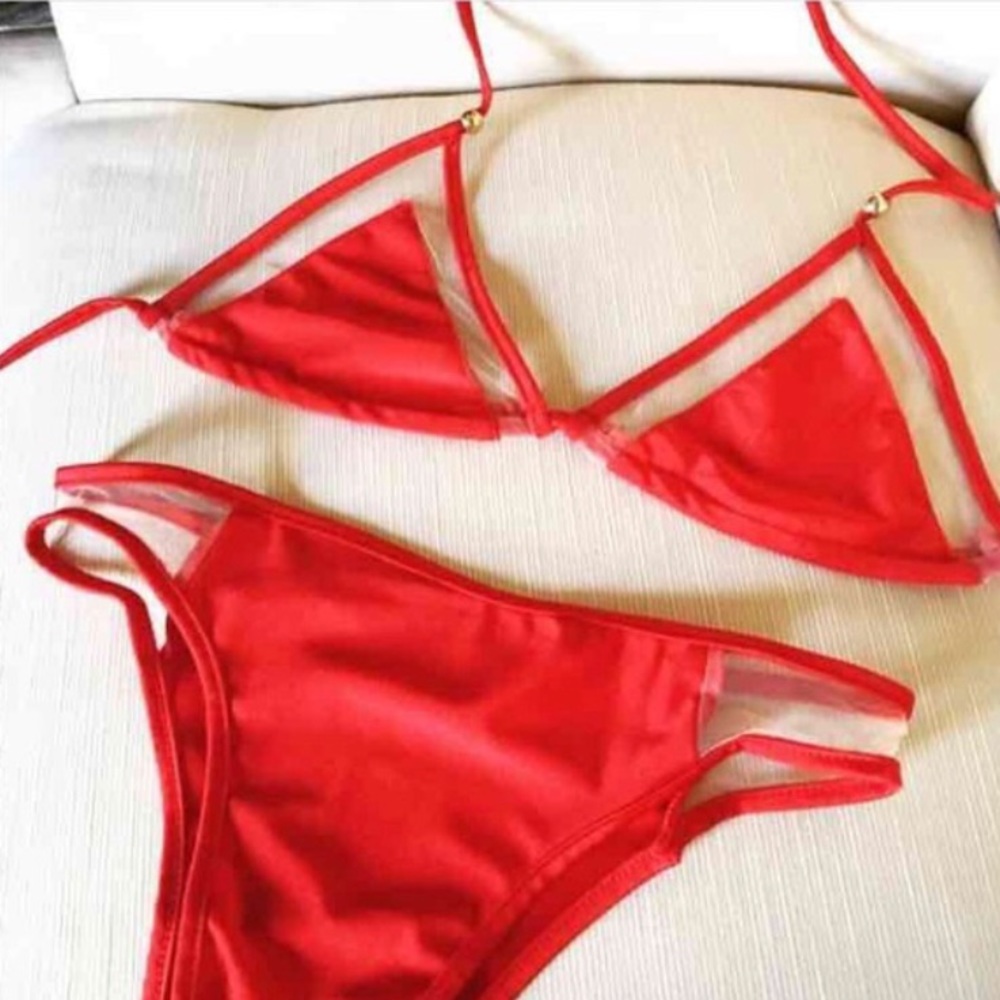 ❌❌SOLD❌❌NEW Goddess Mesh Bikini Red ❤
