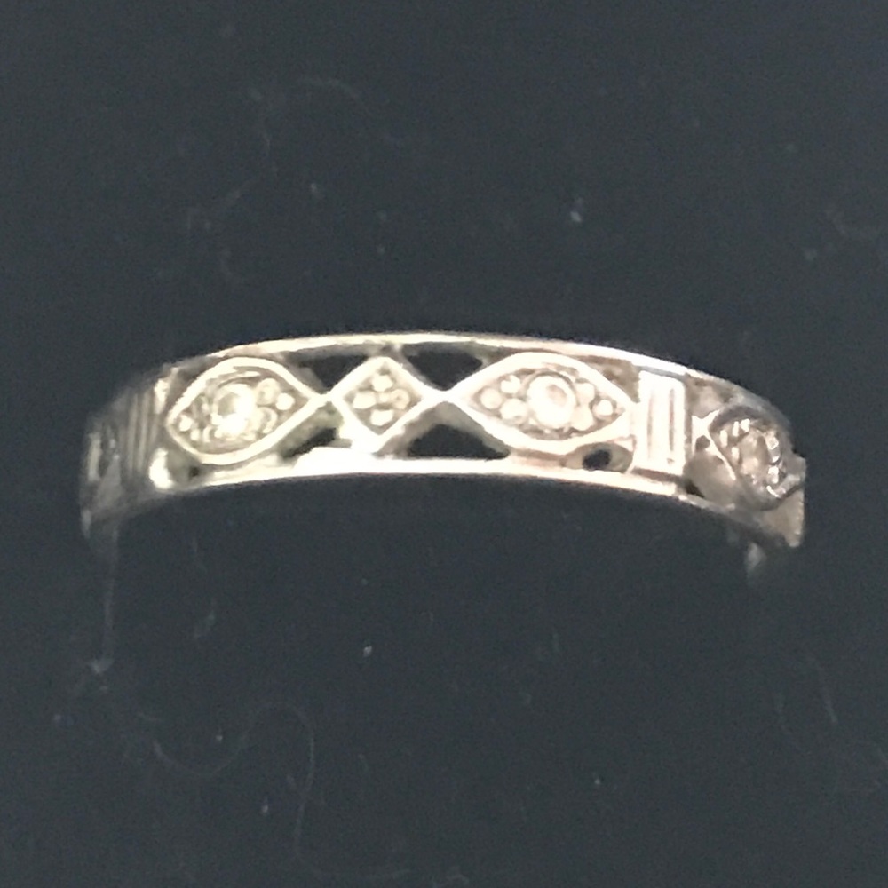 Sterling diamond band