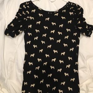 Anthropologie dog print top